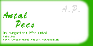 antal pecs business card